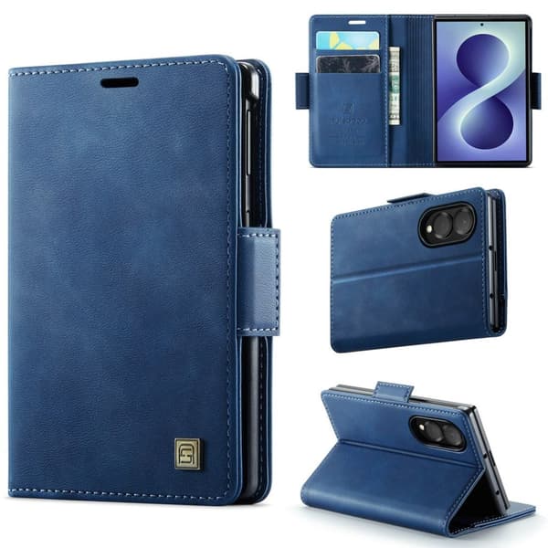 AUTSPACE Samsung Galaxy Z Fold8 Wallet Cover PU-leather RFID Blocking  - Blue