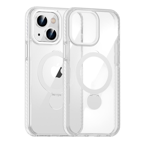 Magsafe Case for iPhone 15 - Transparent white with ring stand