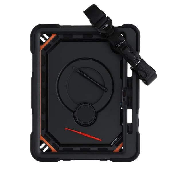3 Layers multi functional Laptop Case For iPad 11 2025/10 10.9 2022 Black (with hand strap)