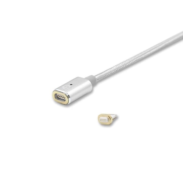 MFi Apple Certifierad Magnetic iPhone & iPad Lightning Till USB Kabel 1m - Silver Guld