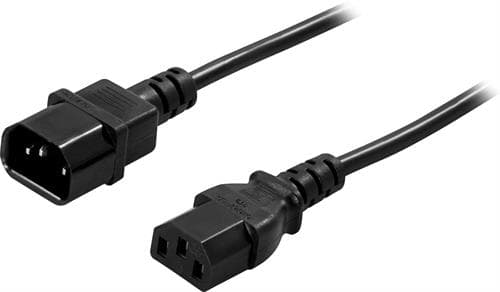 Deltaco Device-extension Cable IEC 60320 - IEC 60320, Grounded, 2m - Black