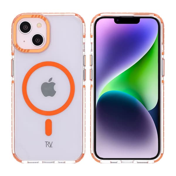 Rvelon Mobile Case Magnet Reinforced for iPhone 13 and 14 - Orange
