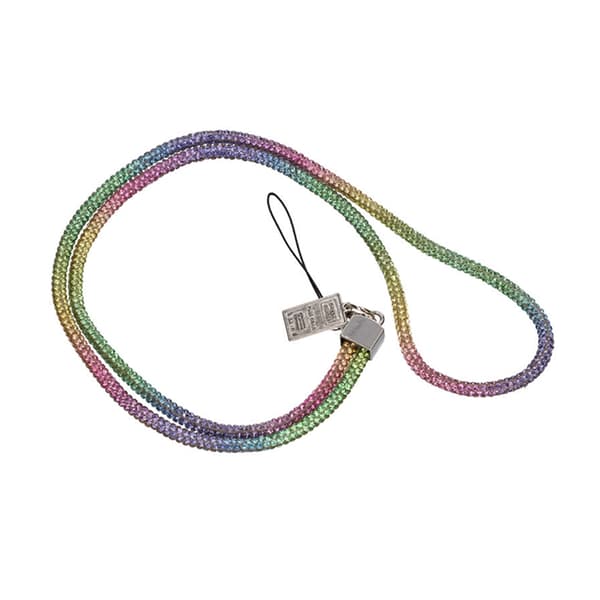 Full diamond tag goddess lanyard rainbow color