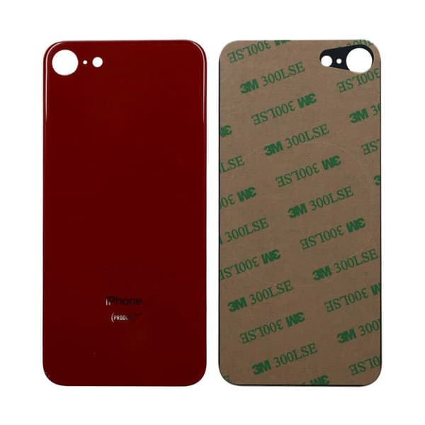 iPhone 8 Back Glass with Adhesive Tape - Red