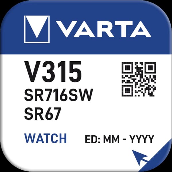 VARTA Silver Coin button cell battery V315 / SR67