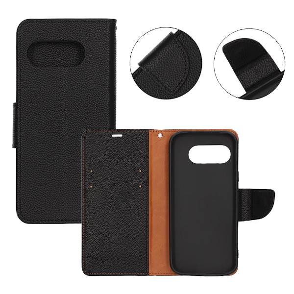 Google Pixel 9A Wallet Case with Card Slots - Black