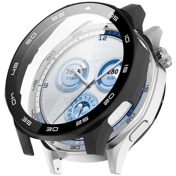 Huawei Watch GT 5 46mm Case with Screen Protector with Bezel Marking – Black