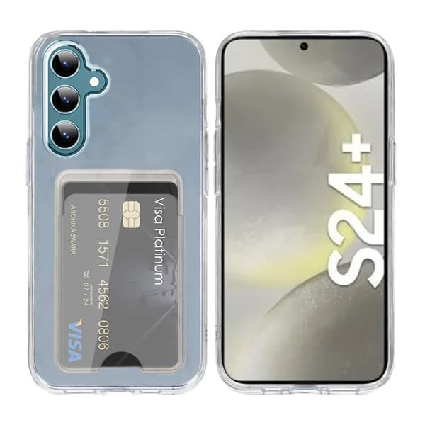 Samsung Galaxy S24 Plus Mobile Case with Card Holder Rvelon - Transparent