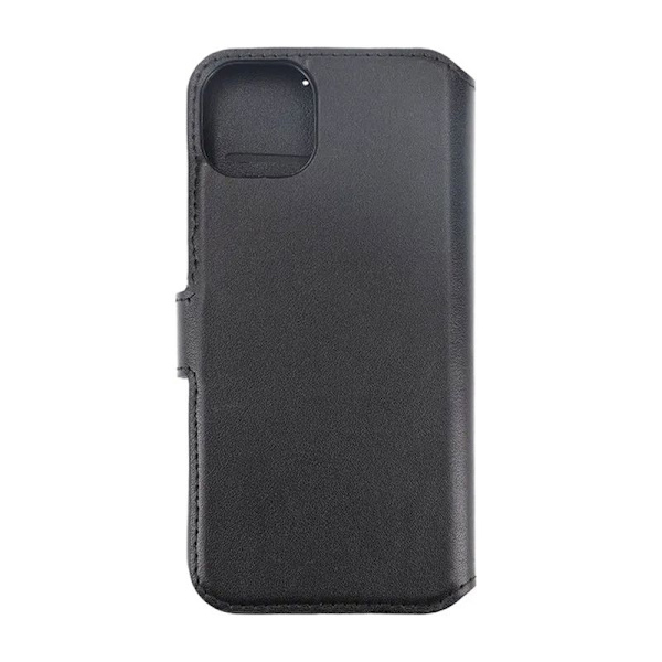 iPhone 15 Plus Plånboksfodral Läder Rvelon - Svart