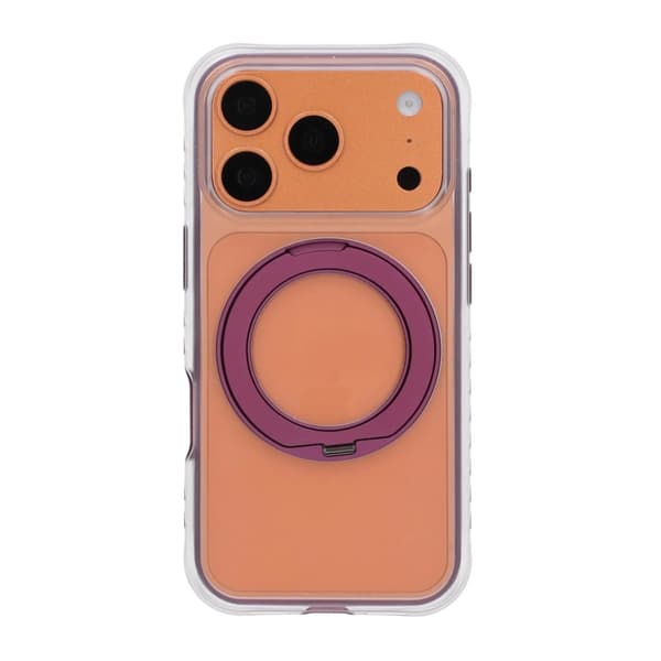 Armor Matte Frosted Magnetic Case with 360° Rotatable Kickstand - iPhone 17 Pro/18 Pro Purple