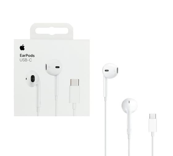 Original Apple Earpods med mikrofon och fjärrkontroll - USB-C Svart