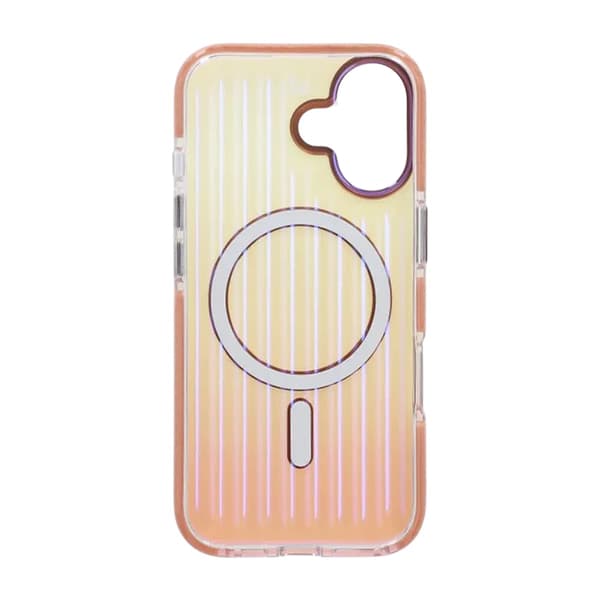 Corrugated MagSafe Mobile Case for iPhone 17 - Rose Gold