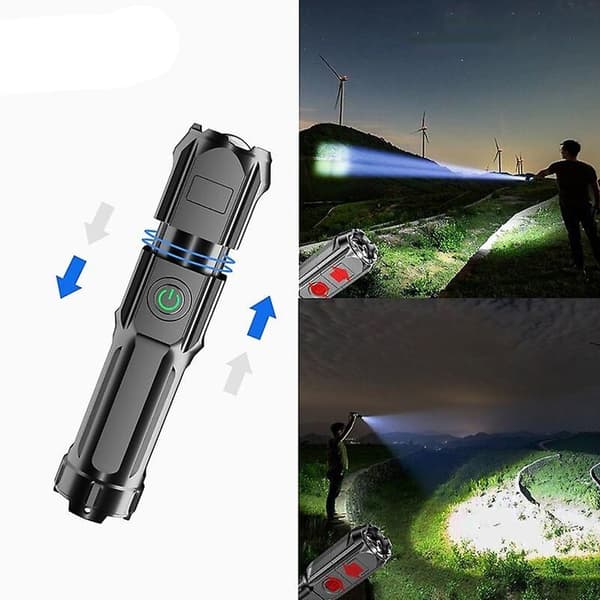 Rechargeable USB Flashlight Waterproof - 100000 Lumens