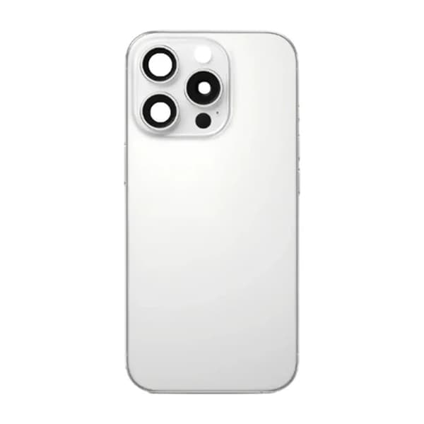 iPhone 16 Pro Baksida Glas med smådelar - Vit Titan