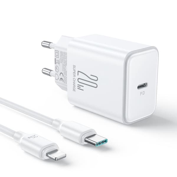 NEXTBATT 20W Fast Charger PD + 20W USB-C to Lightning cable, 1m - White