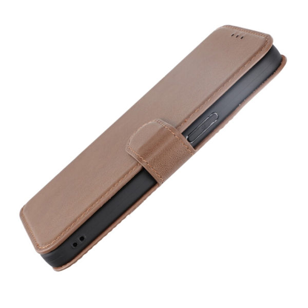 iPhone 15 Pro Max Plånboksfodral Läder Rvelon - Brun