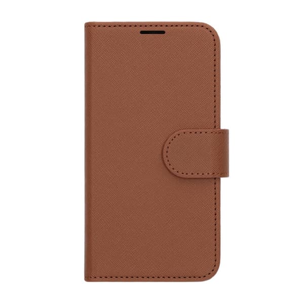 Flip Stand Leather Wallet Case For iPhone 16e- Brown