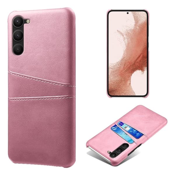Samsung Galaxy S23 case with a card slot - Rose gold-colored
