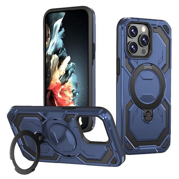 iPhone 15 Pro Max Case with Ring holder - Blue