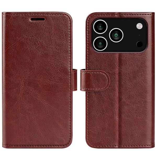 iPhone 18 Pro/17 Pro Wallet Cover PU-leather - Brown