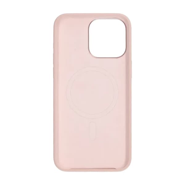 Silicone Mobile Case for iPhone 15 Pro Max - Pink with Camera Protection