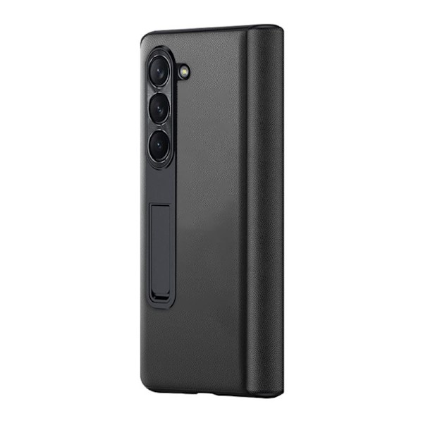 Samsung Galaxy Z Fold 5 Fodral med Transparent Skyddfilm - Svart