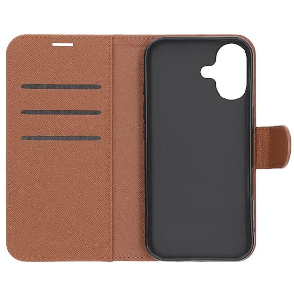 Wallet Case with Stand for iPhone 17 - Brown