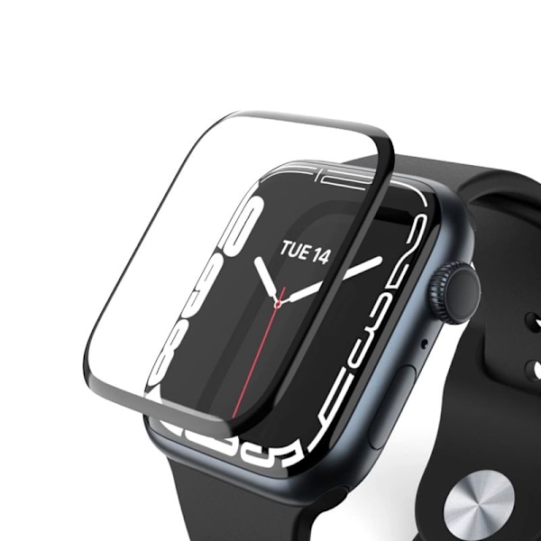 Skärmskydd Apple Watch Series 8 41mm - Härdat Glas Svart