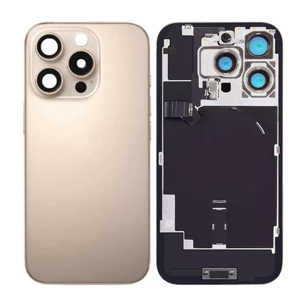iPhone 16 Pro Max Back Glass with Small Parts - Sand Colored Titanium