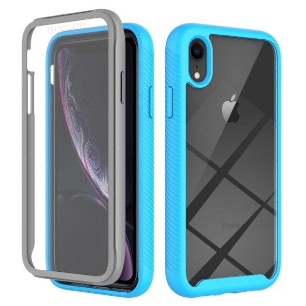 IPhone XR case with a screen protector - Lyseblå