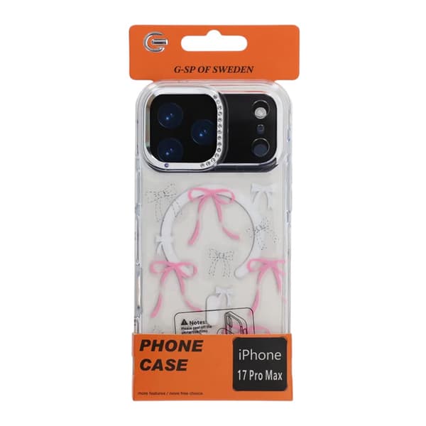 Case Magsafe for iPhone 17 Pro Max - Transparent with bow
