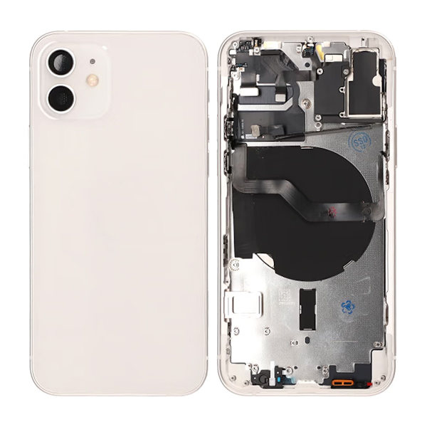 iPhone 12 Back Cover Complete OEM White With Small Parts