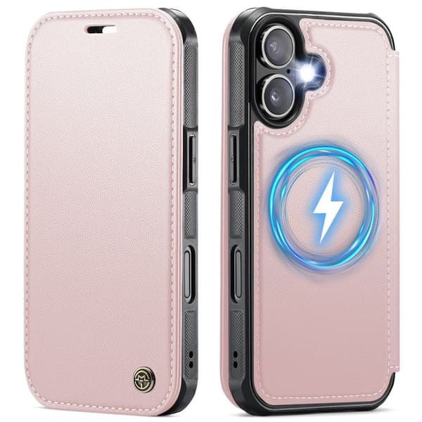 CASEME 053 iPhone 17 Wallet Cover MagSafe RFID blocking - Light Pink