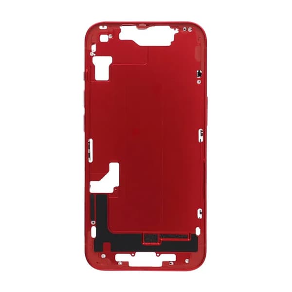 iPhone 14 Back Cover Middle Frame OEM Red With Small Parts