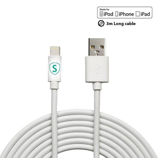 SiGN Lightning-kabel till iPhone / iPad, MFi-certifierad - 3 m Svart