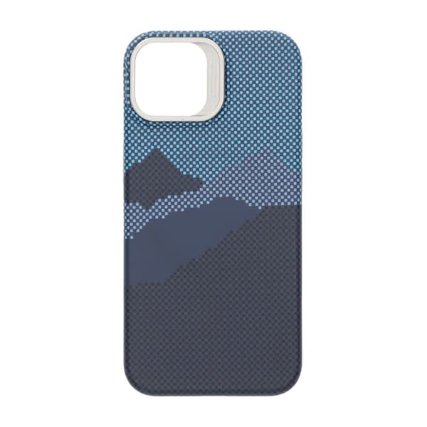Mobile case with Magsafe and stand for iPhone 13 and 14 - Mountain Blue