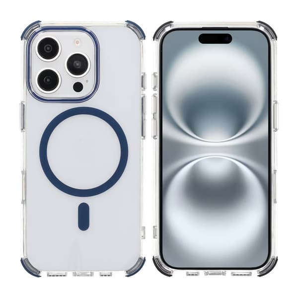 iPhone 16 Pro Max Rvelon Mobile Case Magnet with Edge Protection - Blue