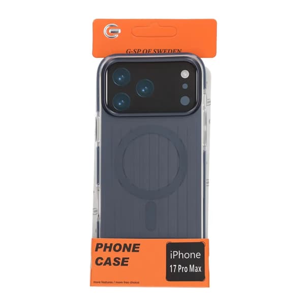 Corrugated Magsafe Mobile Case for iPhone 17 Pro Max - Dark Blue