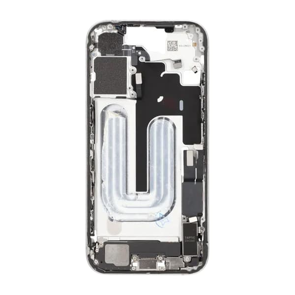 Middle frame with small parts for iPhone 16 - White OEM