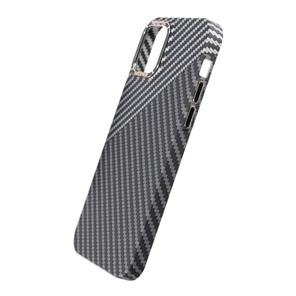 Kolfiber Skal iPhone 13 Pro Max - Svart & Vit