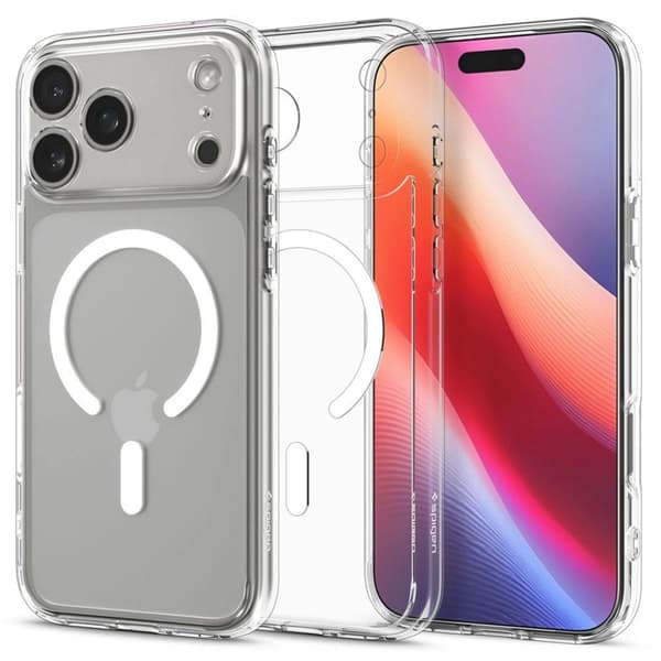Spigen Ultra Hybrid MagFit Case for iPhone 18 Pro / 17 Pro - Transparent/White