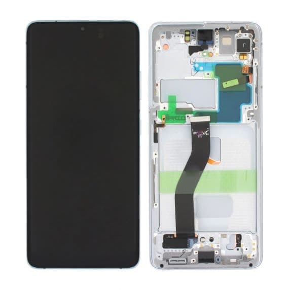 Original Samsung Galaxy S21 Ultra LCD Skärm - Phantom Silver Svart