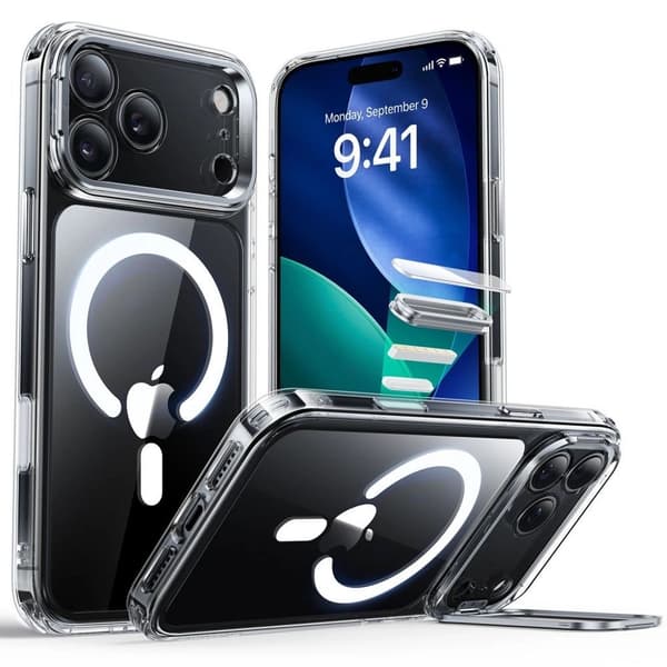 ESR Classic Hybrid Kickstand MagSafe Case for iPhone 17 Pro - Clear