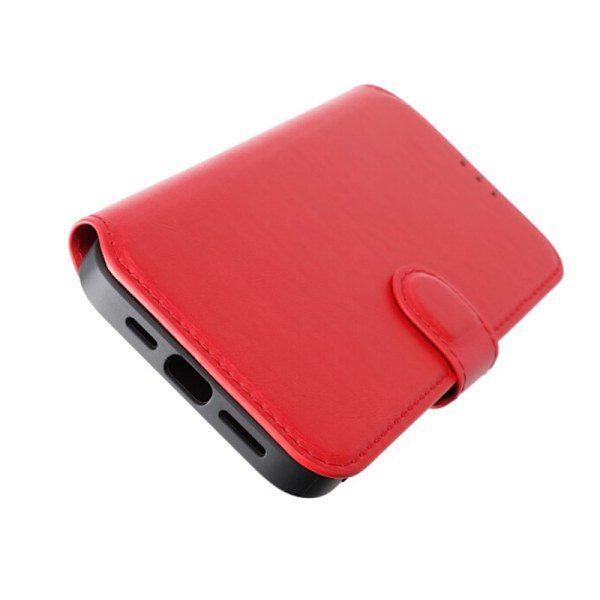 iPhone 15 Plus Plånboksfodral med Magsafe Rvelon - Röd