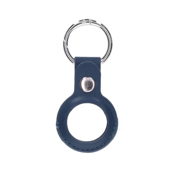 Airtag Case PU Leather Keychain - Blue