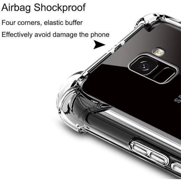 Stöttåligt Skal Samsung Galaxy A6 Plus 2018 - Transparent