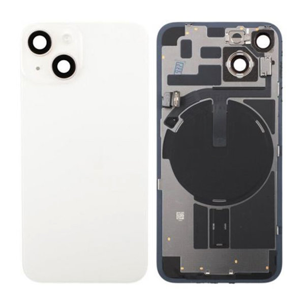 iPhone 14 Baksida Glas Komplett - Vit