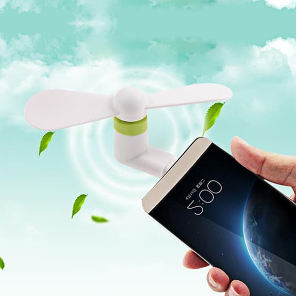 Mobilfläkt med Micro-USB - Svart Svart