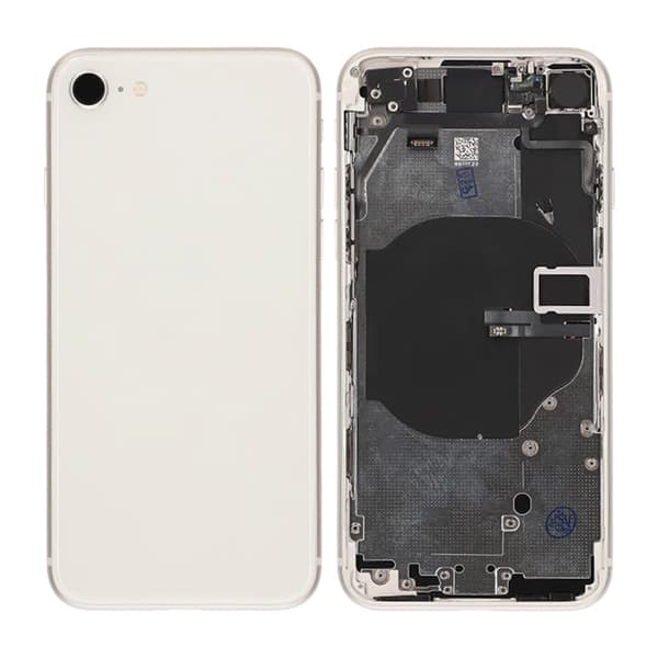 iPhone SE 2020 Baksida med Komplett Ram OEM - Vit
