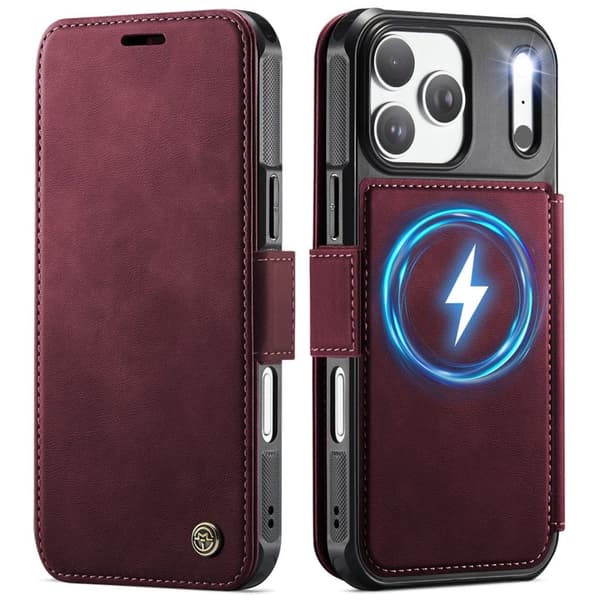 CASEME 053 iPhone 17 Pro Wallet Cover MagSafe RFID blocking - Red
